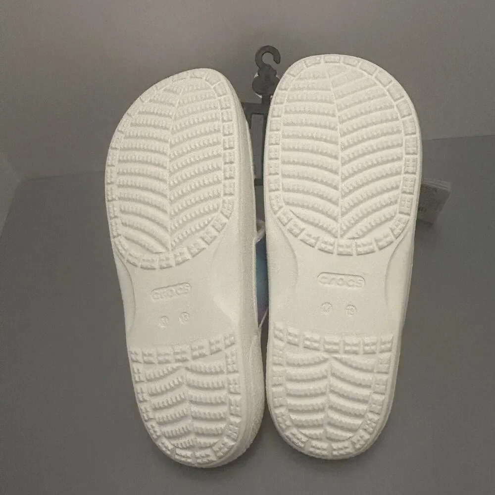 Crocs Classic Solarized Men’s Slide Sandals 207771-94S White Multi Size 13